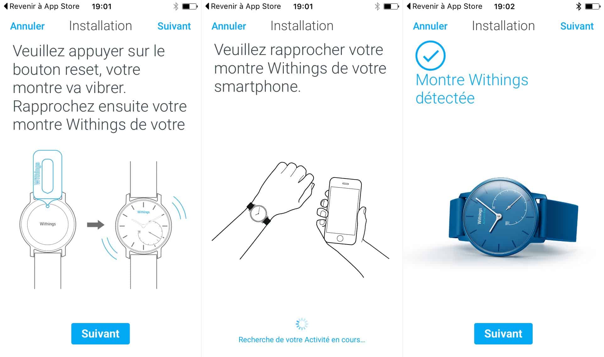 Installation Withings Activité Pop