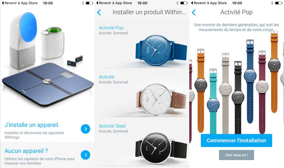 Installation Withings Activité Pop