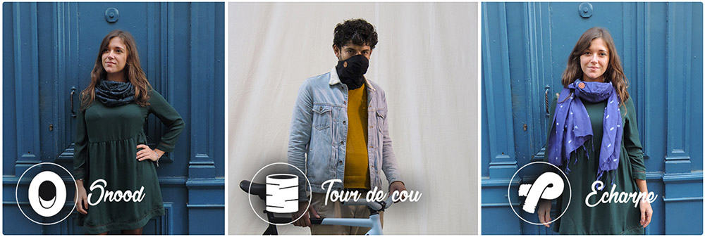 3 modèles de foulards connectés anti-pollution