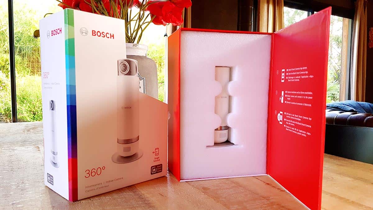 Packaging de la caméra intérieure Bosch 360°