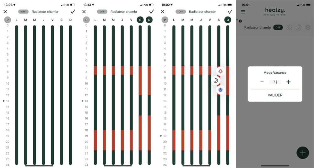 Programmation de Heatzy au sein de l'application mobile