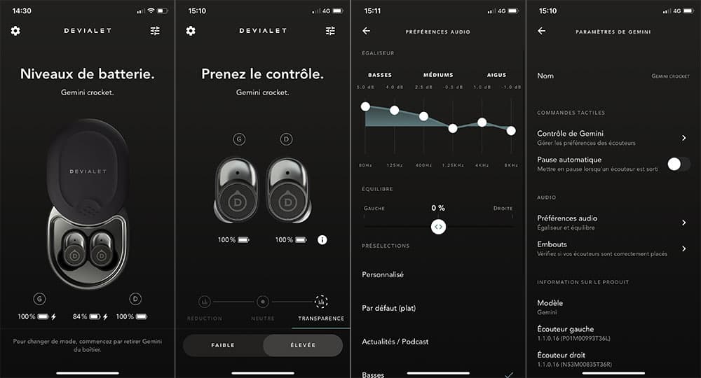 L'application mobile Devialet Gemini