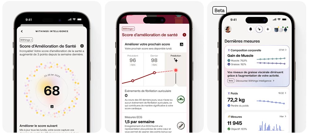 L'application mobile de WIthings