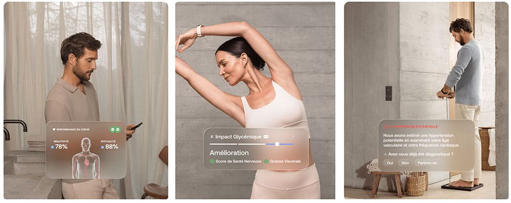 Analyse de composition corporelle segmentaire Withings Body Scan 2