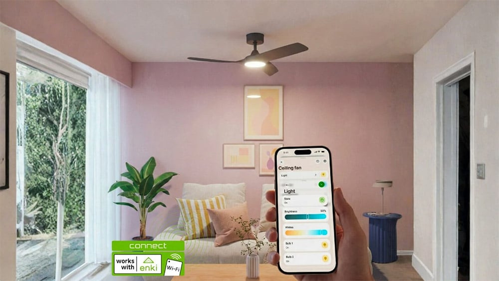 Enki by Leroy Merlin : le ventilateur de plafond connecté qui fait baisser votre facture toute l'année