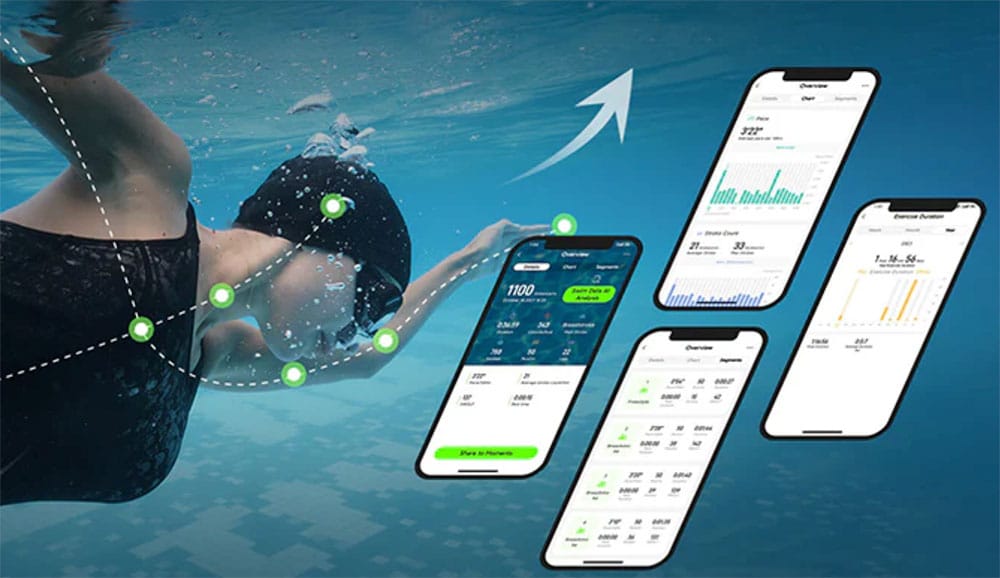 Lunettes de natation connectées Holoswim 2 Pro avec affichage AR en temps réel