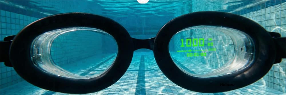 Lunettes de natation connectées Holoswim 2 Pro avec affichage AR en temps réel