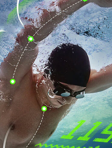 Lunettes de natation connectées Holoswim 2 Pro avec affichage AR en temps réel