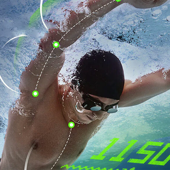 Lunettes de natation connectées Holoswim 2 Pro avec affichage AR en temps réel