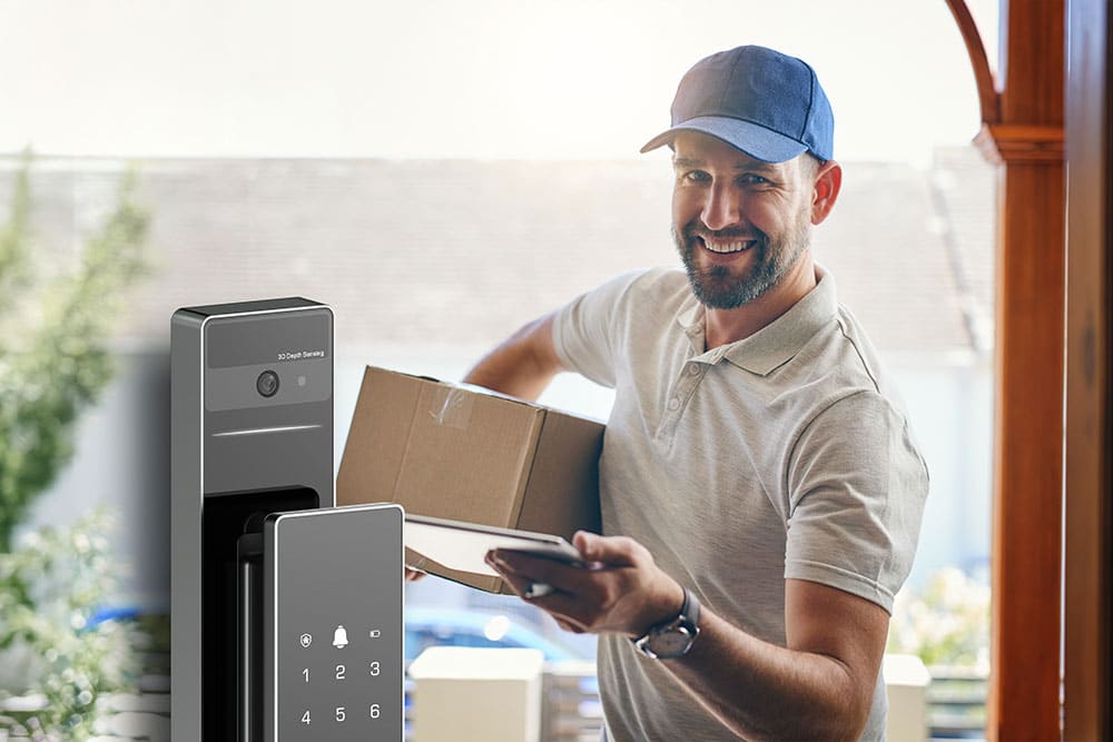 Serrure connectée EZVIZ DL50FVS à reconnaissance faciale 3D avec écran IPS 4 pouces