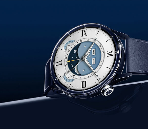 Xiaomi Watch S5 46 mm avec bracelet en cuir véritable bleu bicolore