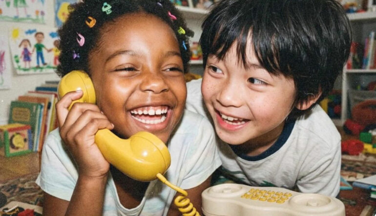 Combiné, le téléphone sans écran pour enfant, coloris jaune