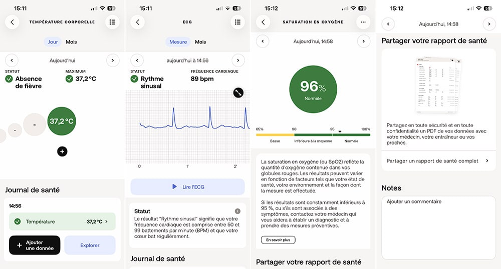 Les mesures du BeamO centralisées dans l'application Withings