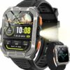 Montre connectée Blackview anthracite avec GPS et double bracelet