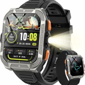 Montre connectée Blackview anthracite avec GPS et double bracelet