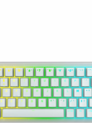 Clavier gaming mécanique CHERRY XTRFY K5V2 Compact blanc transparent