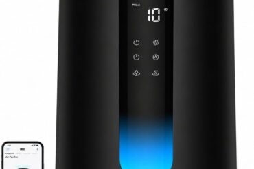 Purificateur d’air connecté DREO 338S blanc avec écran AQI