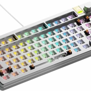 Clavier Glorious GMMK 3 Pro HE Barebones en aluminium argenté