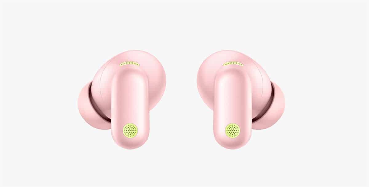 Gros plan sur la mini-tige tactile raccourcie des Huawei FreeBuds Neo