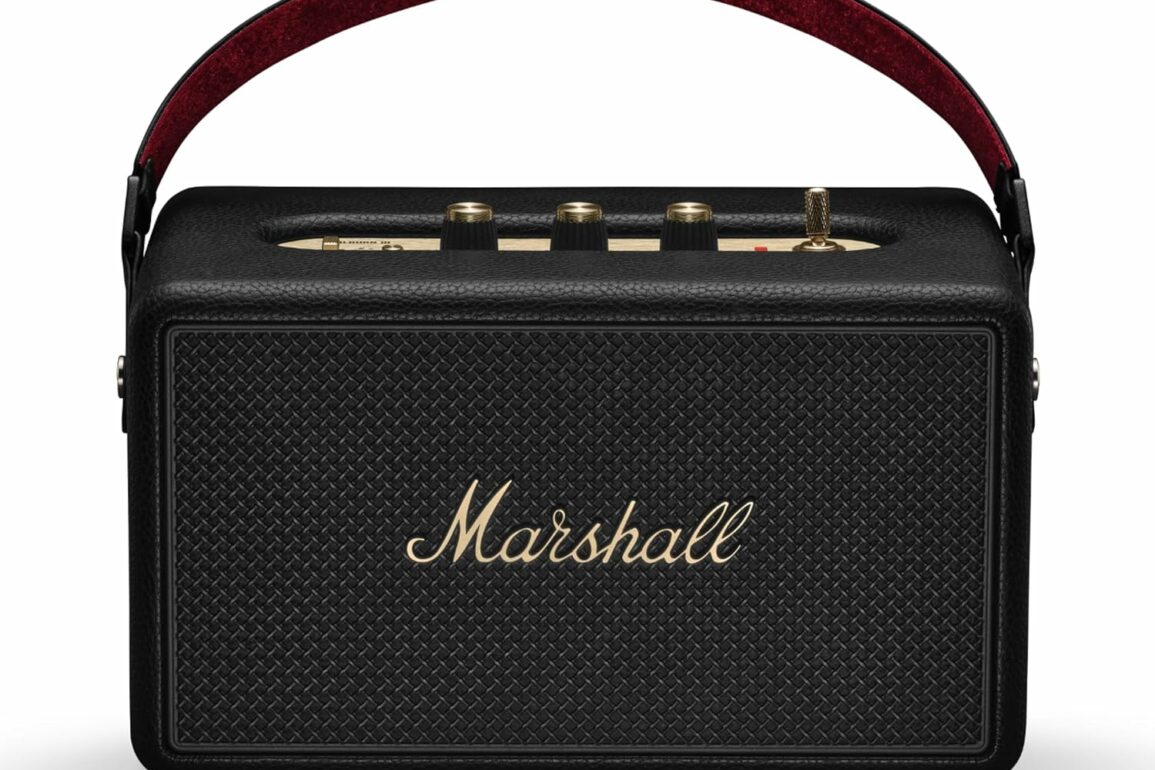 Enceinte Bluetooth Marshall Kilburn III noir et laiton
