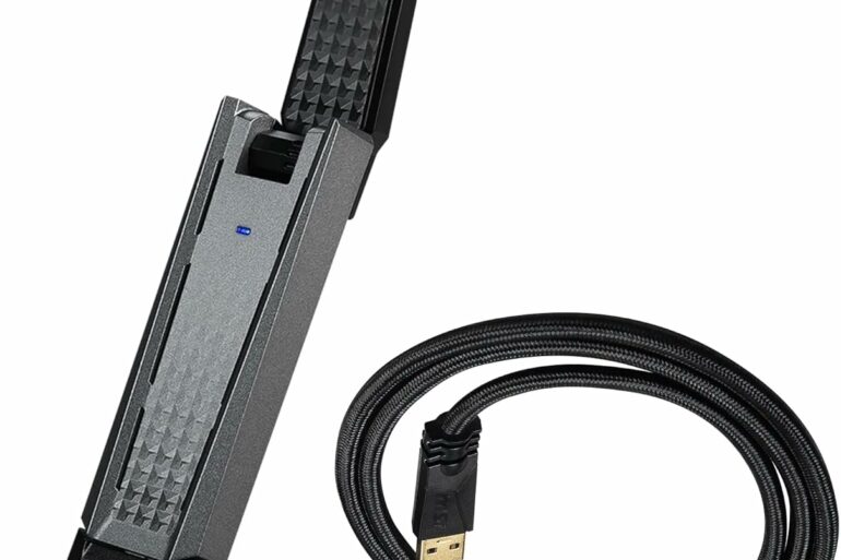 Adaptateur USB WiFi 6 MSI AX1800 avec antenne et socle filaire