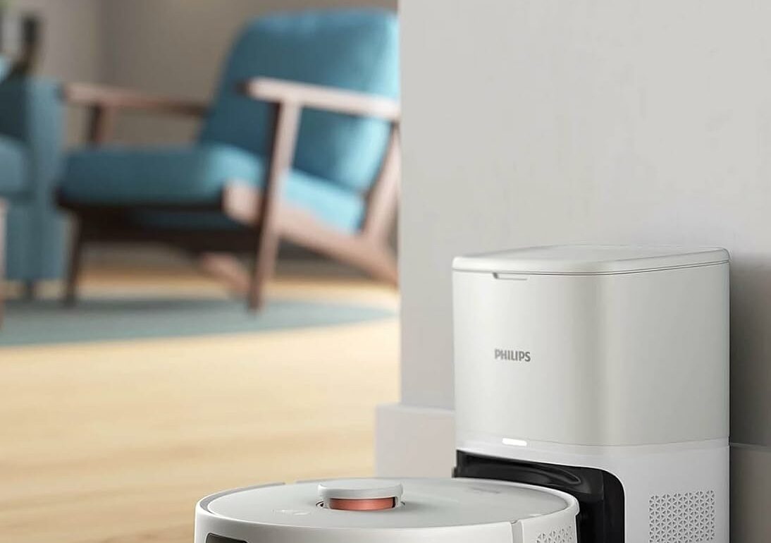 Robot aspirateur laveur Philips Homerun Série 2000 avec station de vidange