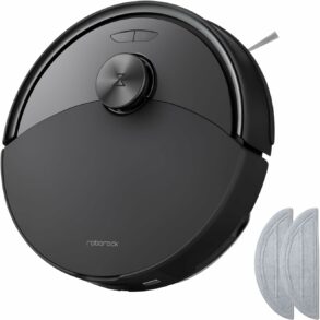 Robot aspirateur laveur roborock Q10 S5 noir vu de dessus