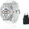 Samsung Galaxy Watch8 Classic 46mm en blanc, montre connectee avec couronne rotative