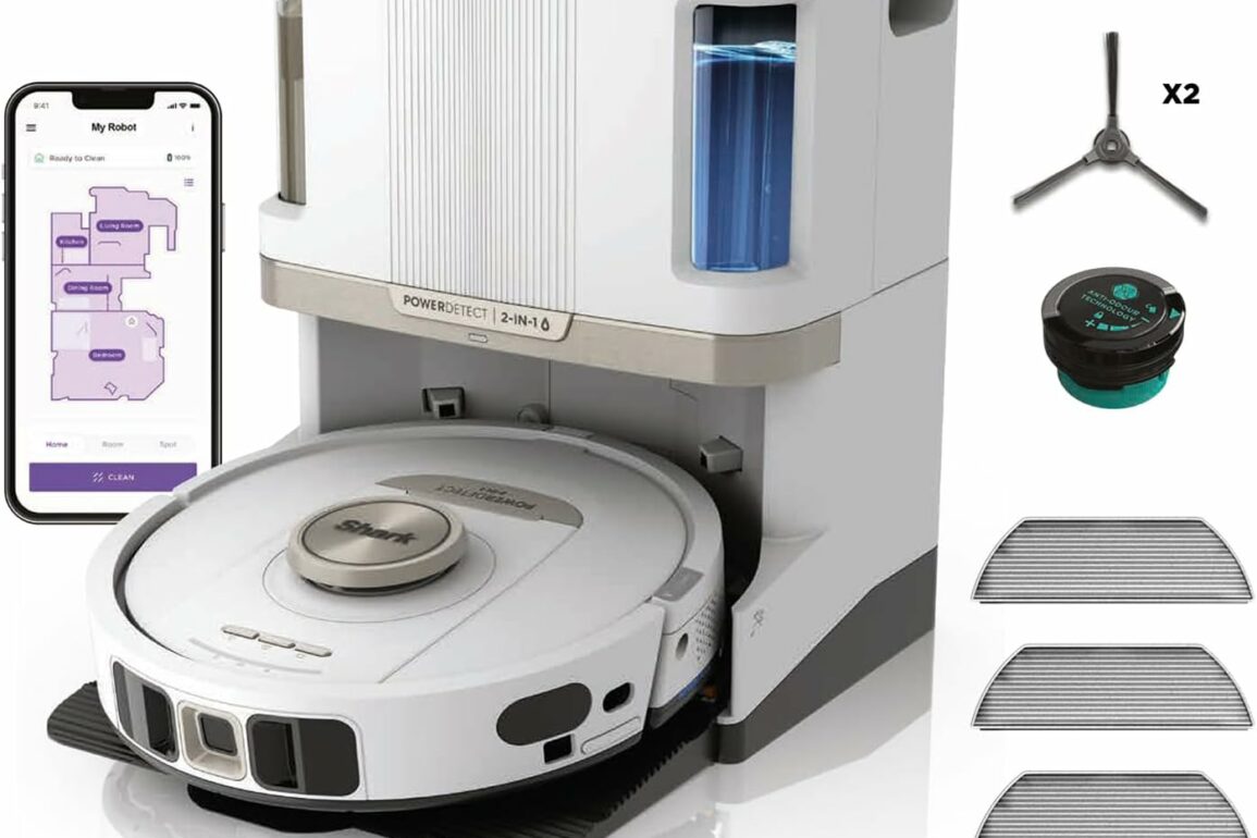 Robot aspirateur laveur Shark PowerDetect en promotion