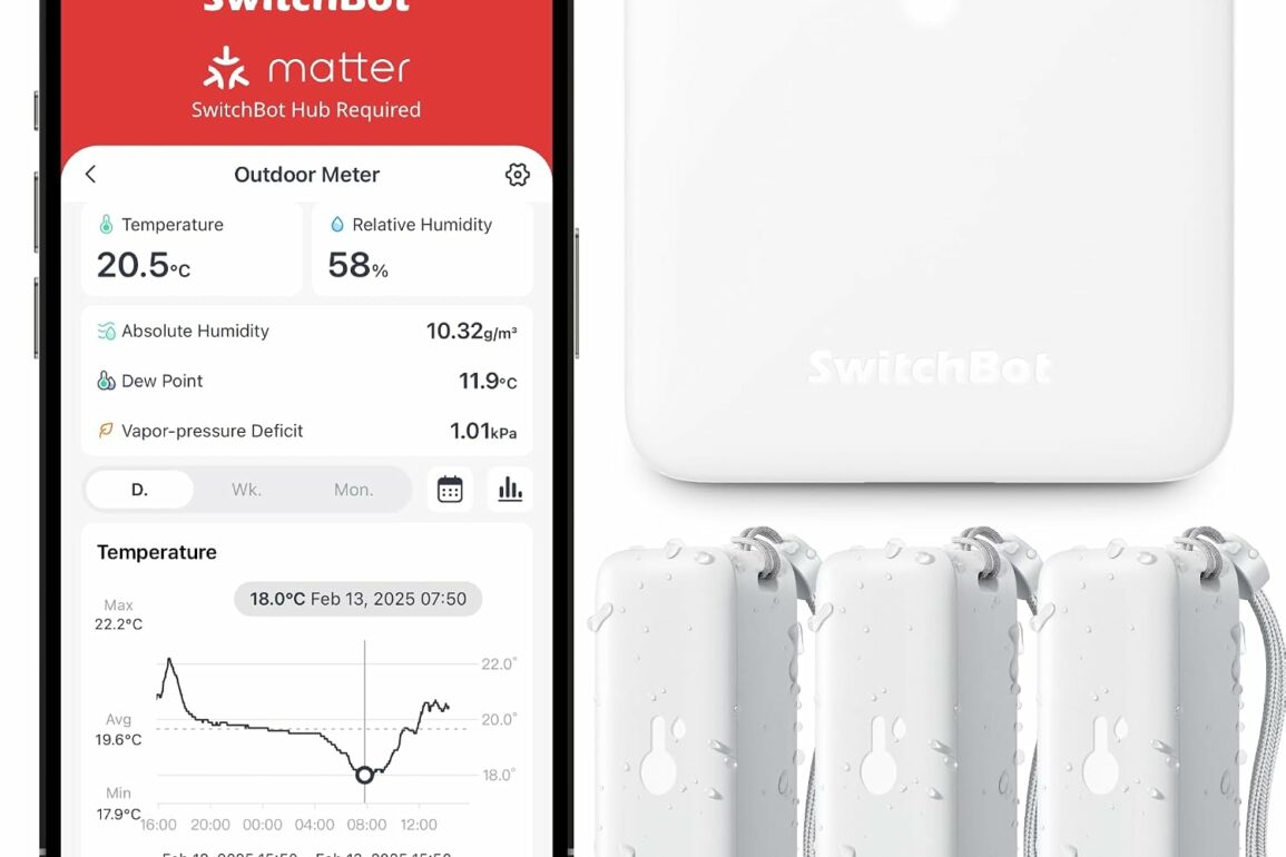 Kit SwitchBot thermo-hygromètre 3 pièces avec Hub Mini