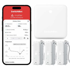 Kit SwitchBot thermo-hygromètre 3 pièces avec Hub Mini