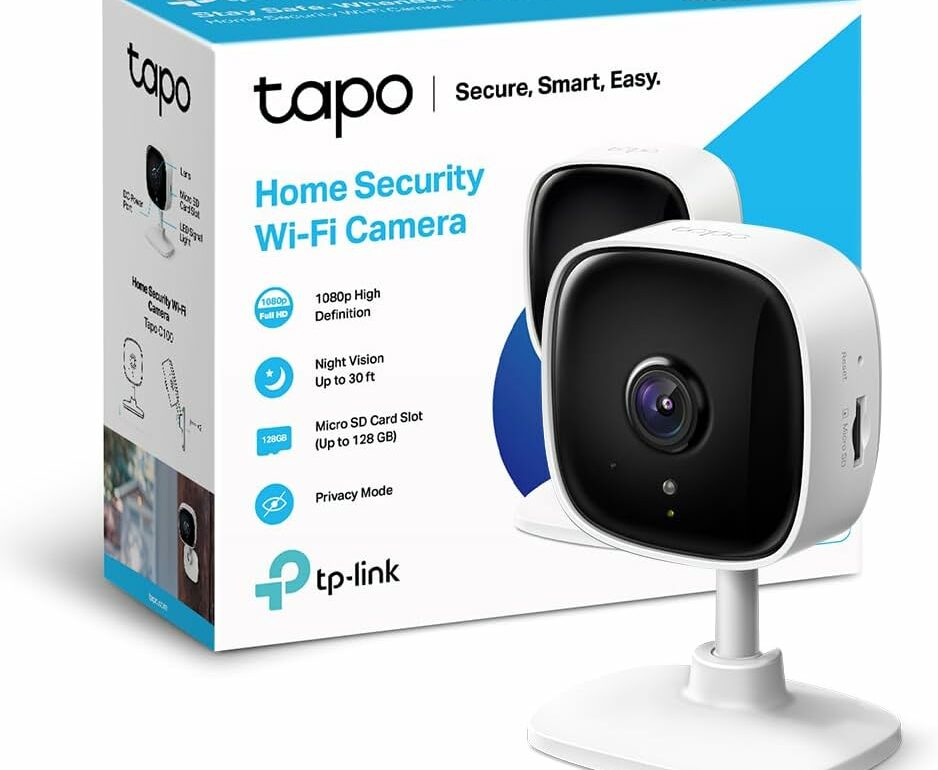 Caméra de surveillance WiFi intérieure Tapo C100 blanche