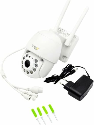 Caméra de sécurité WiFi extérieure Technaxx TX-192 blanche motorisée