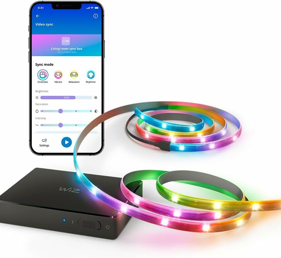 Kit WiZ HDMI Sync Box et ruban LED pour rétroéclairage de télévision