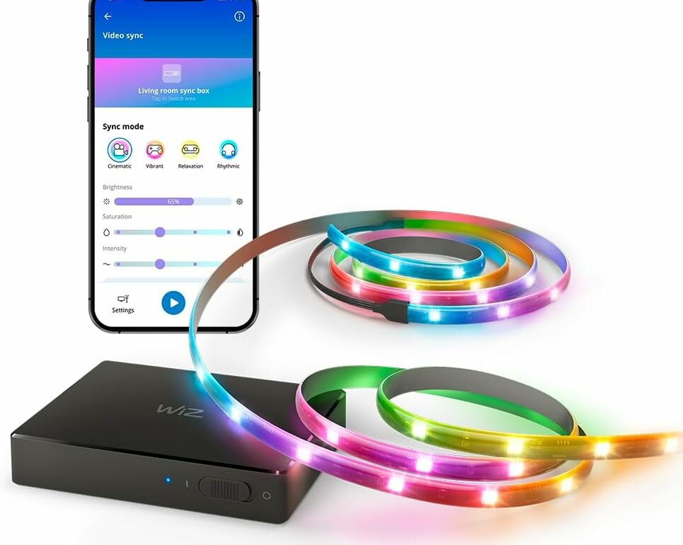 Kit WiZ HDMI Sync Box et ruban LED pour rétroéclairage de télévision
