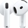 Apple AirPods 4 avec réduction active du bruit et leur boîtier de charge USB-C