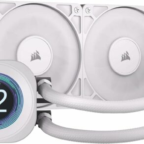 Watercooling AIO Corsair Nautilus 240 RS LCD blanc avec écran IPS sur le bloc pompe