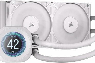 Watercooling AIO Corsair Nautilus 240 RS LCD blanc avec écran IPS sur le bloc pompe