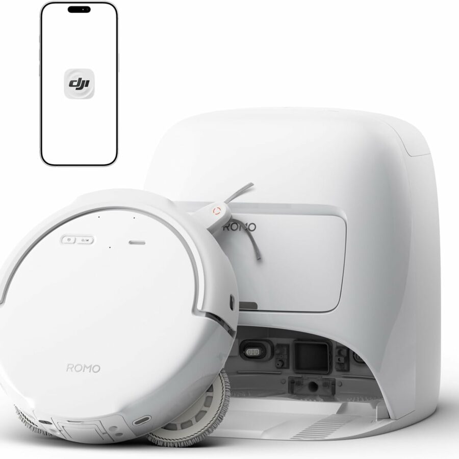 DJI Romo S, robot aspirateur laveur avec station tout-en-un