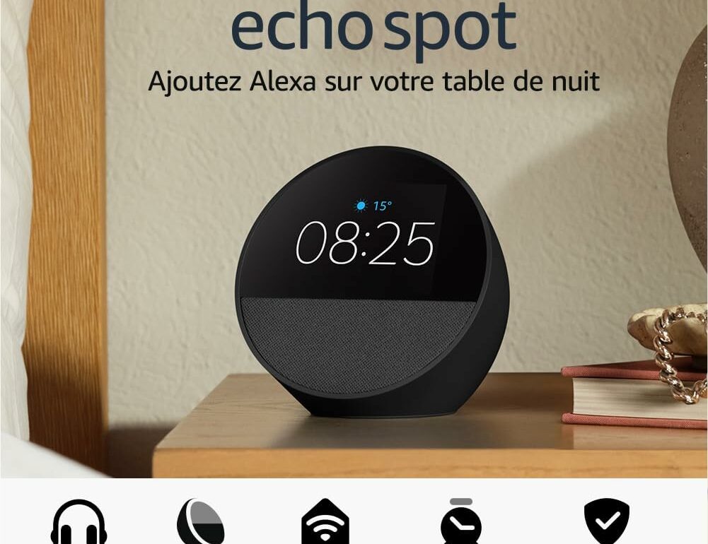 Amazon Echo Spot, réveil connecté avec écran et Alexa