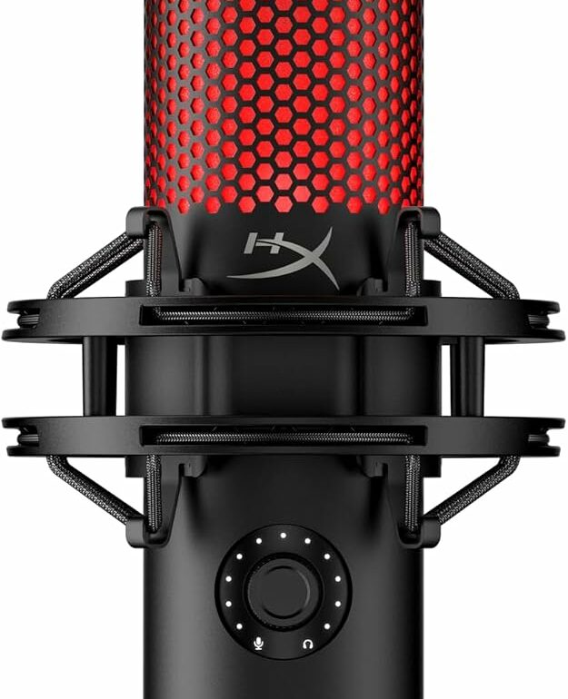 Microphone USB-C HyperX QuadCast 2 noir et rouge
