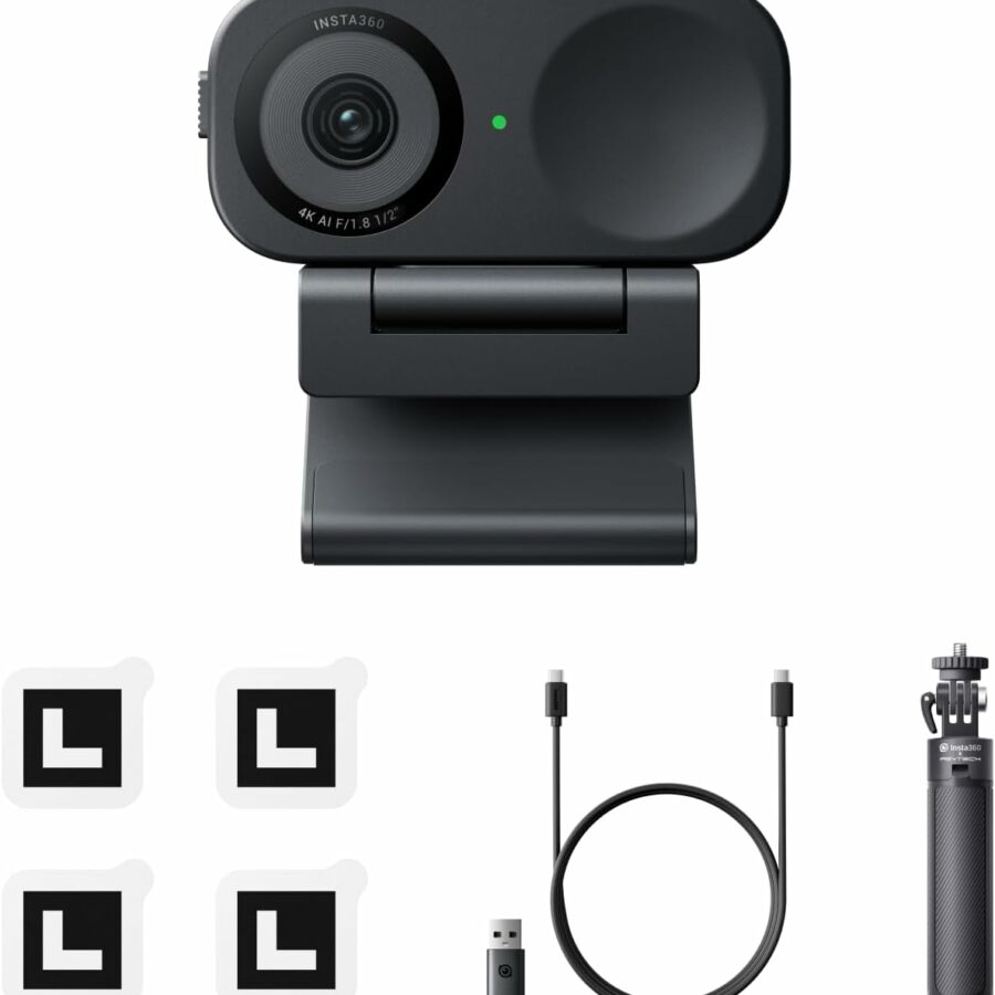 Webcam 4K Insta360 Link 2C avec son trépied