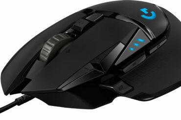 Souris gamer filaire Logitech G G502 HERO noire avec molette et boutons latéraux