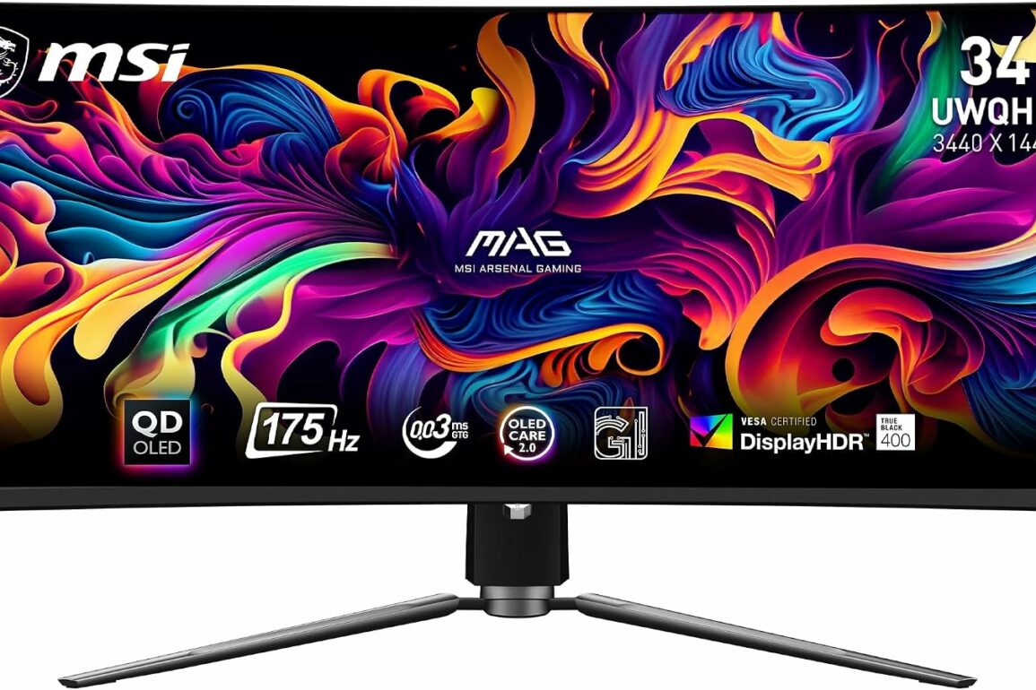 Écran gaming incurvé MSI MAG 341CQP QD-OLED 34 pouces