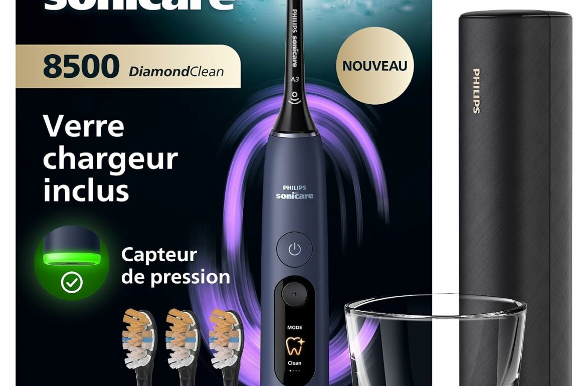 Brosse à dents électrique Philips Sonicare DiamondClean 8500 bleu nuit