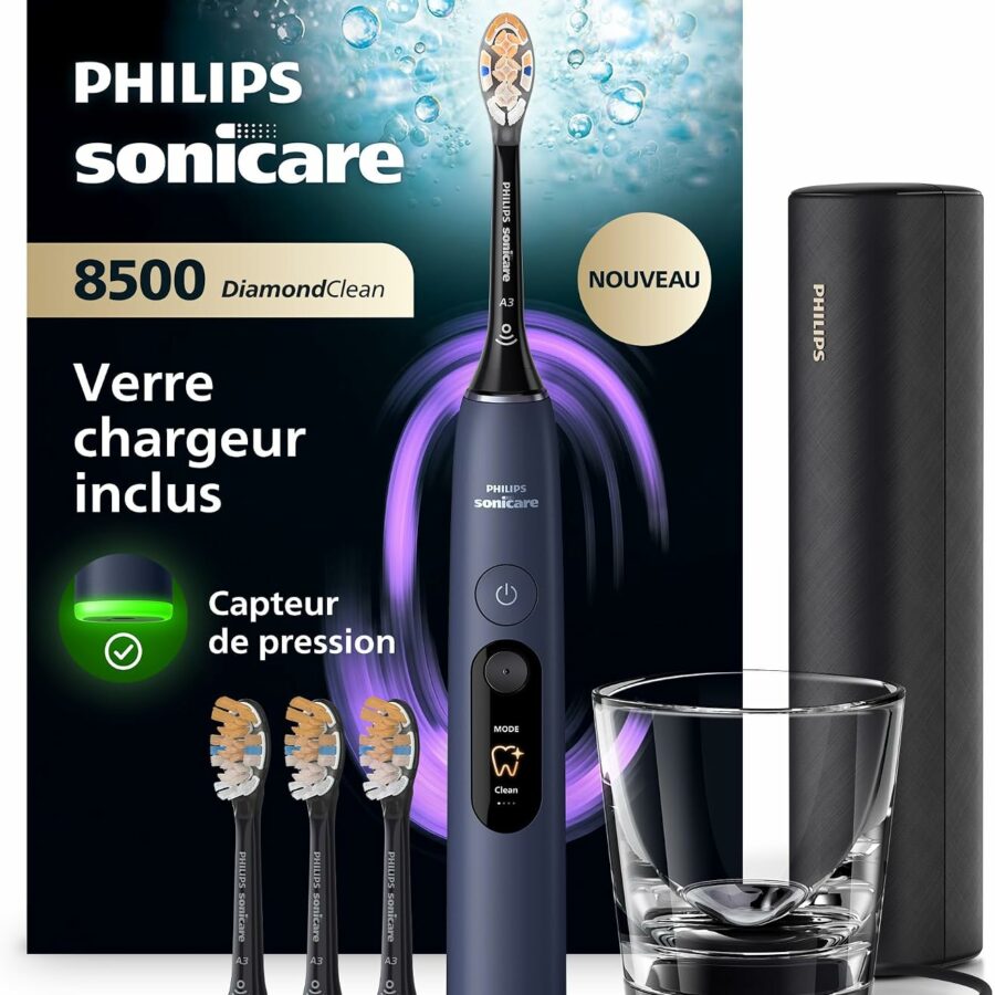 Brosse à dents électrique Philips Sonicare DiamondClean 8500 bleu nuit