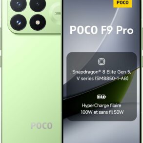 Smartphone POCO F9 Pro vert, écran AMOLED 6,59 pouces