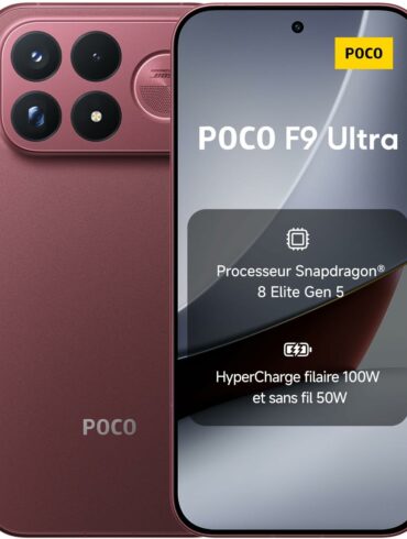 Smartphone POCO F9 Ultra rouge, écran AMOLED 6,9 pouces