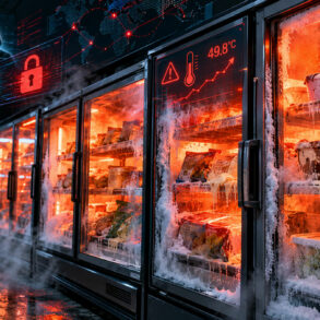 Rayon surgelés de supermarché après la cyberattaque sur les frigos connectés Danfoss