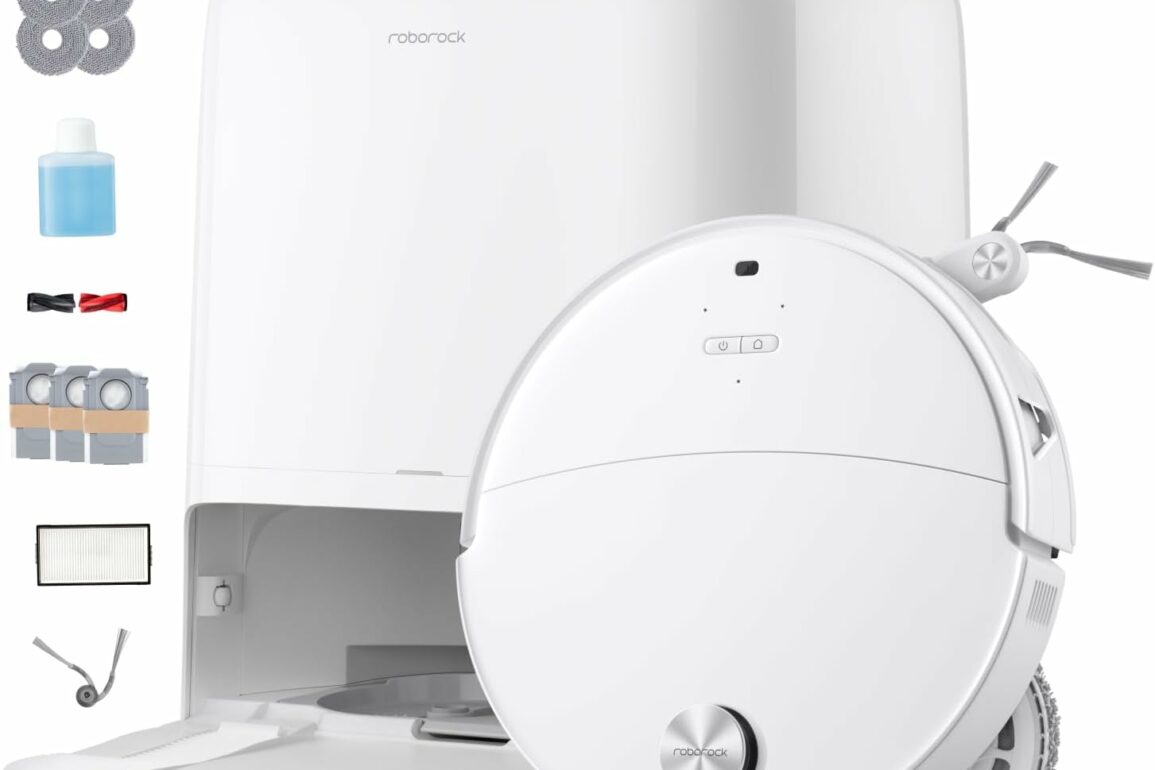 Robot aspirateur laveur Roborock Saros 20 Neo avec sa station